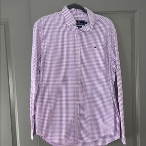 Vineyard Vines Men's Lavender Gingham Shirt